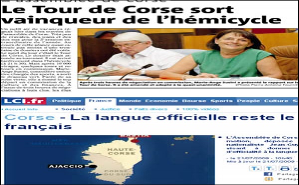 U giru di Corsica hè salvatu, a lingua nò